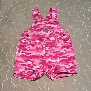 Carhartt Pink Camouflage Toddler Overalls